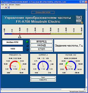 ���������� ��������� ���������������� Mitsubishi FR A700 � SCADA TRACE MODE