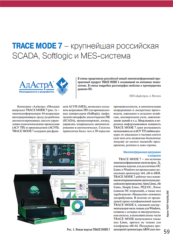 SCADA TRACE MODE: Анзимиров ИСУП 6(102)_2022