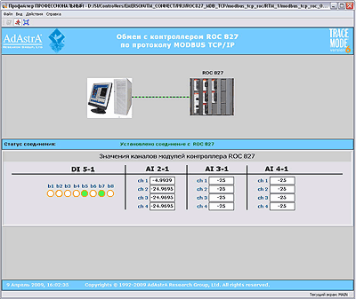  ROC  FloBoss  SCADA TRACE MODE.   Modbus TCP